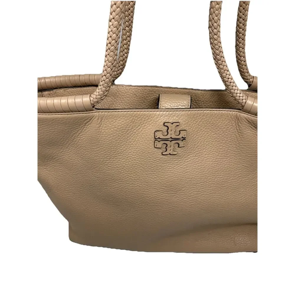 NEW TORY BURCH LEATHER TAYLOR TOTE DEVON SAND NEW WITH TAGS - Picture 8 of 11